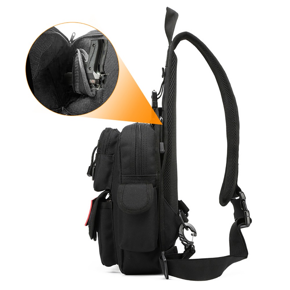 Bolsa de pistola táctica, fund - Edc Concealed Carry Sling Bag reseña y precio