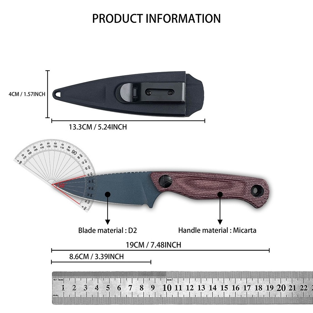 Cuchillo fijo Dacian BM 203BT/ - Edc Carry Knife reseña y precio